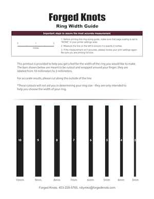 Ring Width Guide
